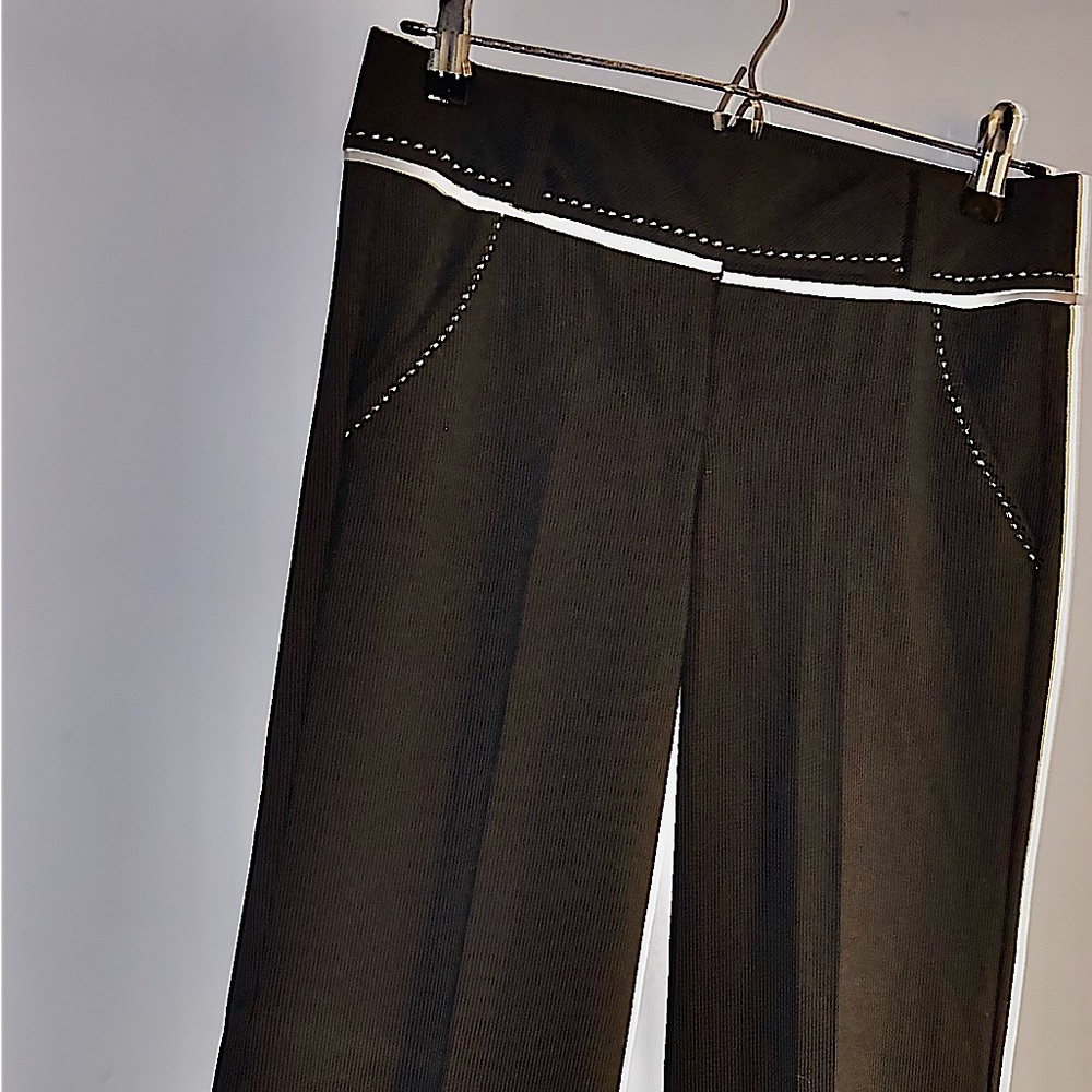 Bebe Black Flare Pants with Smooth Drape